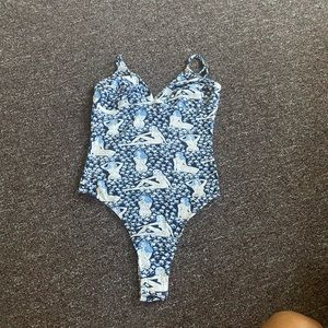 Reformation Blue Women Bodysuit